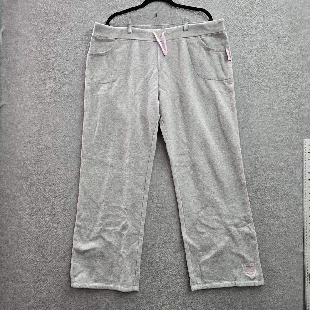 Oakland Raiders Women Pants XL Gray‎ Sweat Loungewear Embroidered